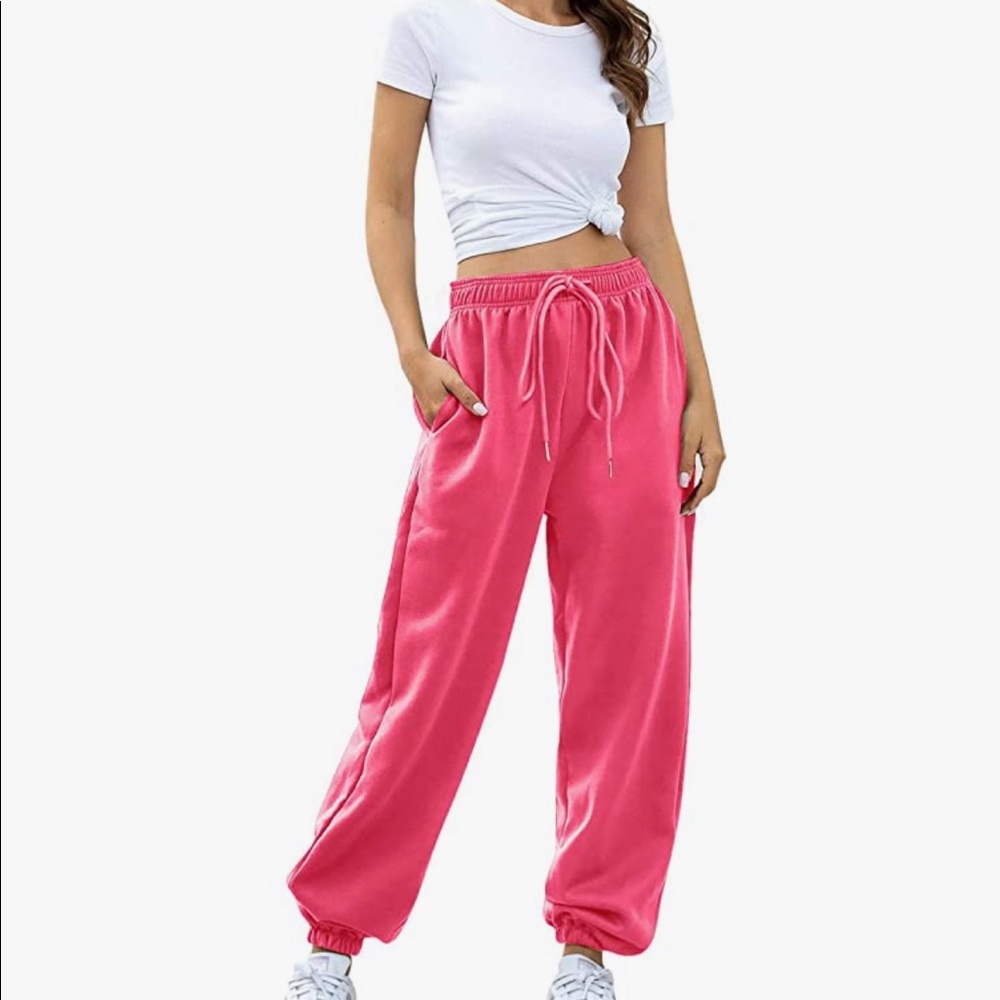 High Waist Joggers with Zipper Pockets